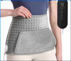 Multi-Functional Quilted Flannel Lumbar Heating Pad Mini Electric Waist Heating Pad Temperature Control Washable Stitch Heat Pad